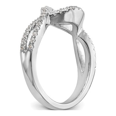14K White Gold Lab-Grown Diamond Engagement Ring Semi-Mount – view 6