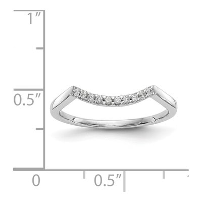 14K White Gold 1/15 ct tw Diamond Wedding Band – view 7