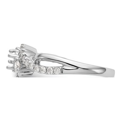 14K White Gold 5/8 ct tw Lab-Grown Diamond Criss Cross Engagement Ring – view 4