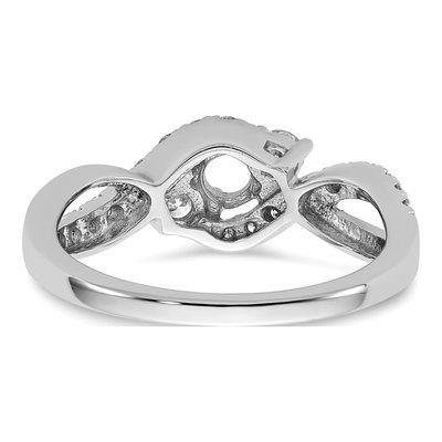 14K White Gold 5/8 ct tw Lab-Grown Diamond Criss Cross Engagement Ring – view 7