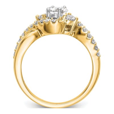 14K Yellow Gold Diamond Engagement Ring Semi-Mount – view 3