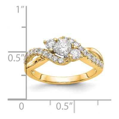 14K Yellow Gold Diamond Engagement Ring Semi-Mount – view 4