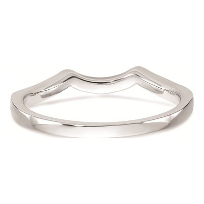 14K White Gold Diamond Contoured Wedding Band Mounting – view 6