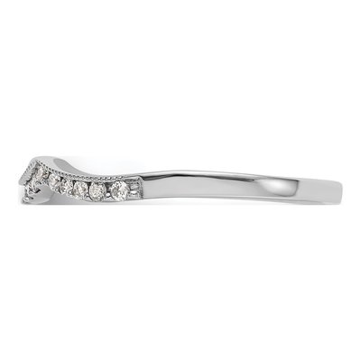 14K White Gold 1/8 ct tw Lab-Grown Diamond Wedding Band – view 4