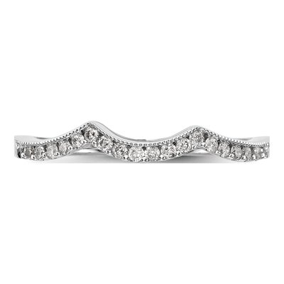 14K White Gold 1/8 ct tw Lab-Grown Diamond Wedding Band – view 5