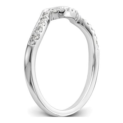 14K White Gold 1/8 ct tw Lab-Grown Diamond Wedding Band – view 7