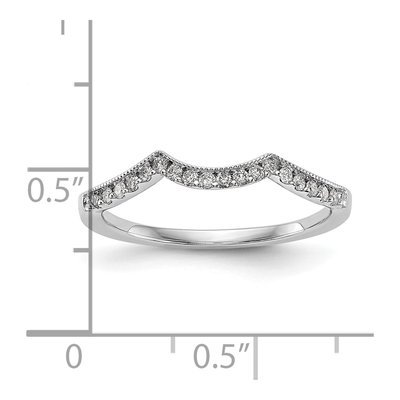 14K White Gold 1/8 ct tw Lab-Grown Diamond Wedding Band – view 8