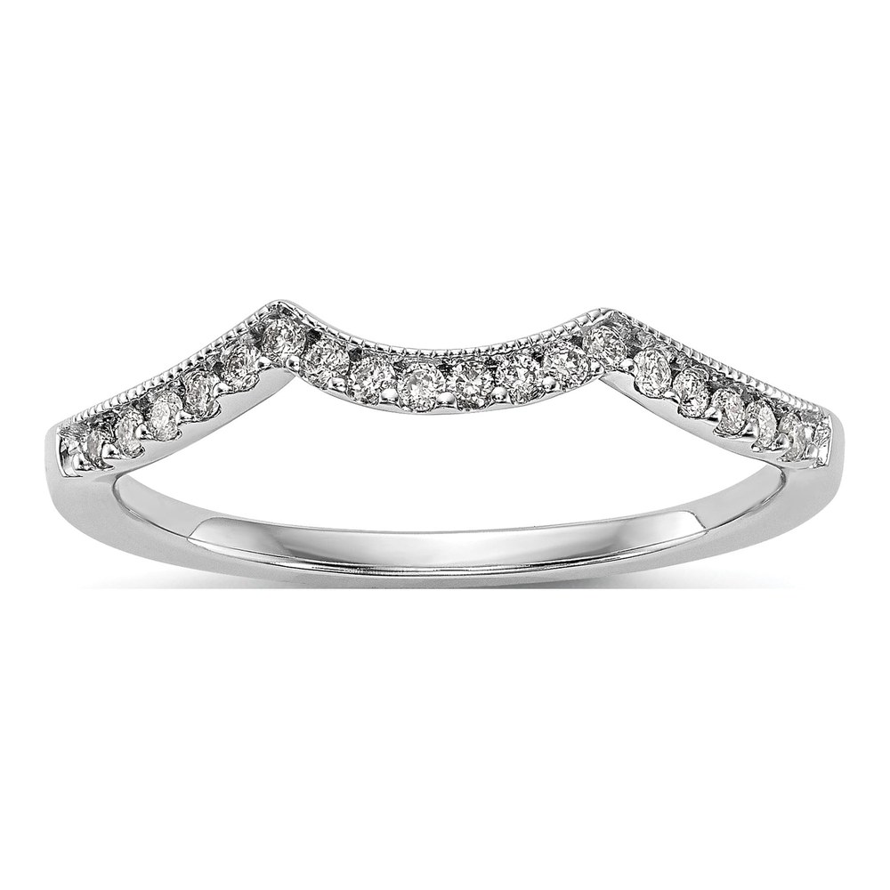 14K White Gold 1/8 ct tw Lab-Grown Diamond Wedding Band
