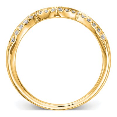14K Yellow Gold 1/8 ct tw Diamond Wedding Band – view 2