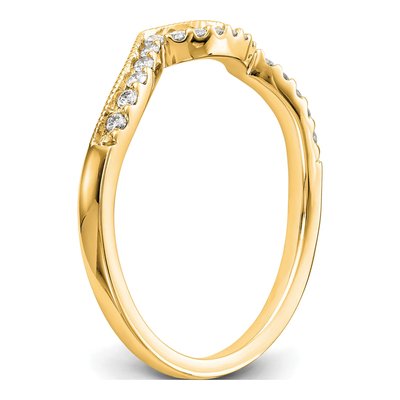 14K Yellow Gold 1/8 ct tw Diamond Wedding Band – view 6