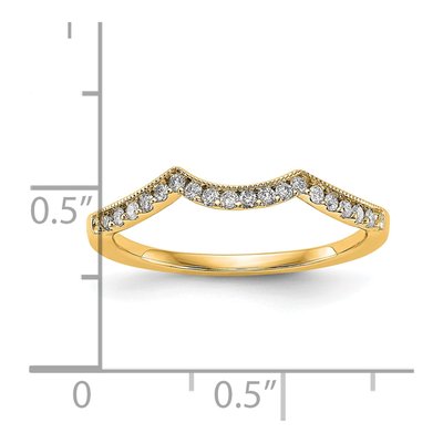 14K Yellow Gold 1/8 ct tw Diamond Wedding Band – view 7