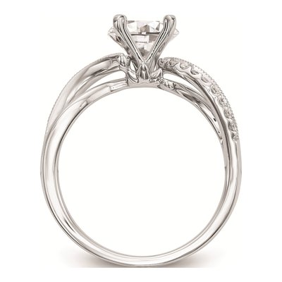 14K White Gold Diamond Engagement Ring Mounting – view 3