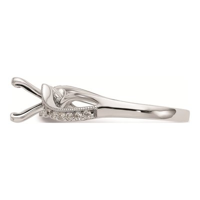 14K White Gold Diamond Engagement Ring Mounting – view 4