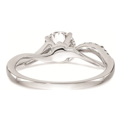 14K White Gold Diamond Engagement Ring Mounting – view 6