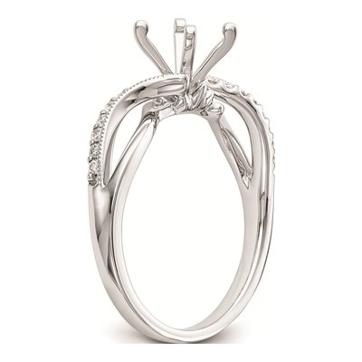 14K White Gold Diamond Engagement Ring Mounting – view 7