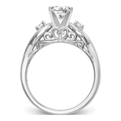Platinum Diamond Infinity Engagement Engagement Ring Semi-Mount – view 2