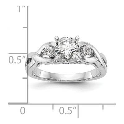 Platinum Diamond Infinity Engagement Engagement Ring Semi-Mount – view 4