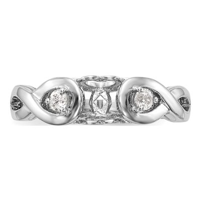 Platinum Diamond Infinity Engagement Engagement Ring Semi-Mount – view 5