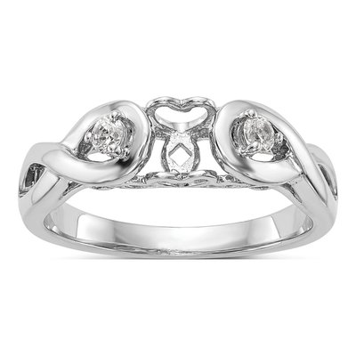 Platinum Diamond Infinity Engagement Engagement Ring Semi-Mount – view 8
