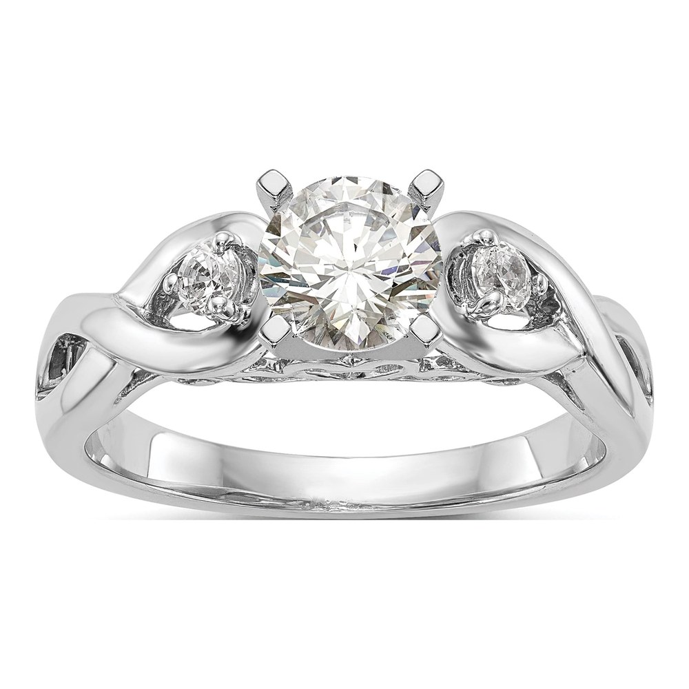 Platinum Diamond Infinity Engagement Engagement Ring Semi-Mount