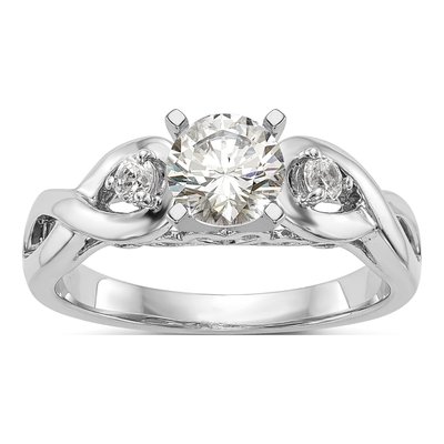 Platinum Diamond Infinity Engagement Engagement Ring Semi-Mount