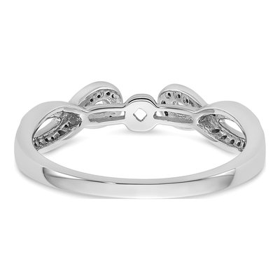 14K White Gold Diamond Criss-Cross Engagement Ring Semi-Mount – view 5