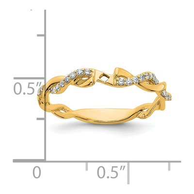 10K Yellow Gold Diamond Criss-Cross Engagement Engagement Ring Semi-Mount – view 4