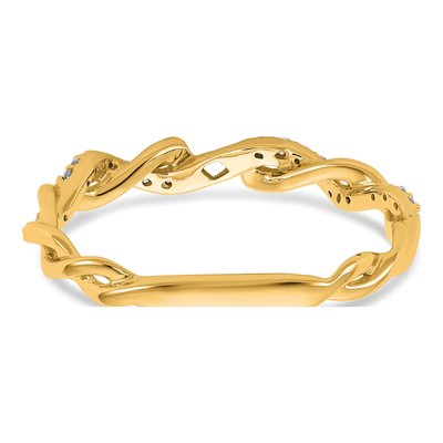 10K Yellow Gold Diamond Criss-Cross Engagement Engagement Ring Semi-Mount – view 7