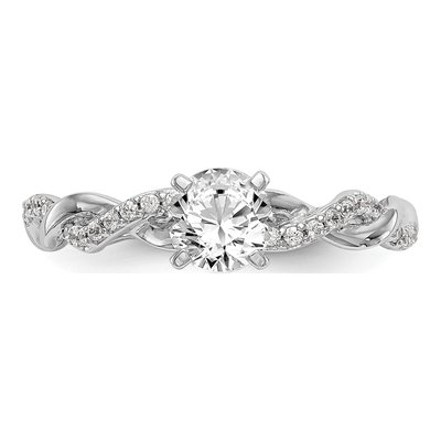 14K White Gold Diamond Engagement Engagement Ring Semi-Mount – view 5