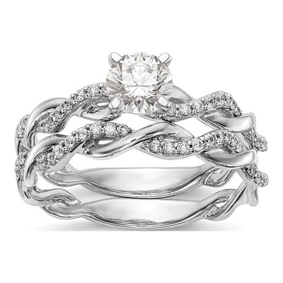 14K White Gold Diamond Engagement Engagement Ring Semi-Mount – view 8