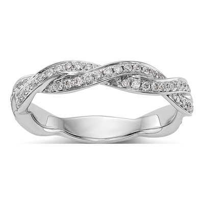14K White Gold 0.38 ct tw Diamond Wedding Ring
