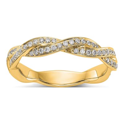 14K Yellow Gold 0.38 ct tw Diamond Wedding Band