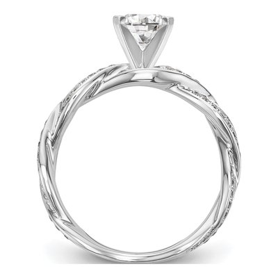 14K White Gold Diamond Engagement Engagement Ring Semi-Mount – view 2