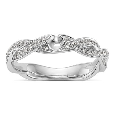 14K White Gold Diamond Engagement Engagement Ring Semi-Mount – view 8
