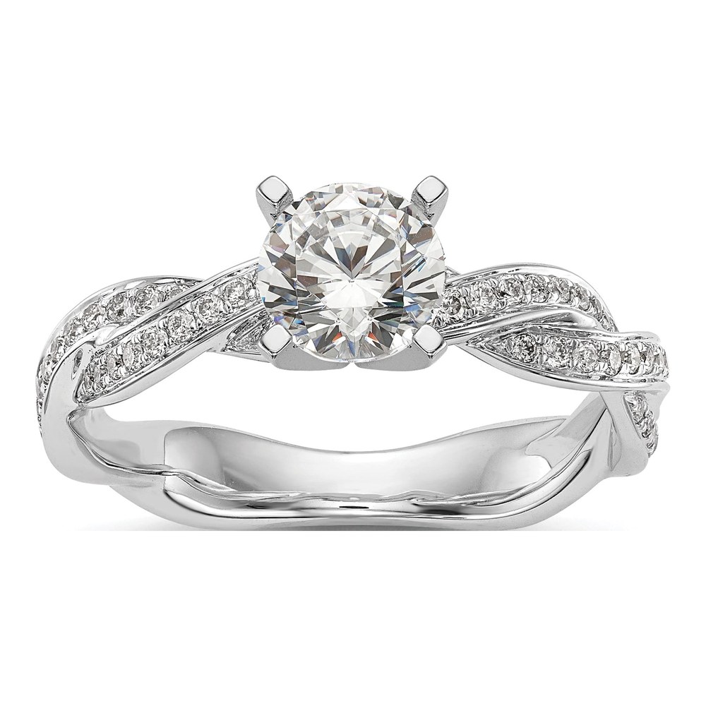 14K White Gold Diamond Engagement Engagement Ring Semi-Mount