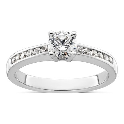 14K White Gold 0.68ctw Lab-Grown Diamond Ring