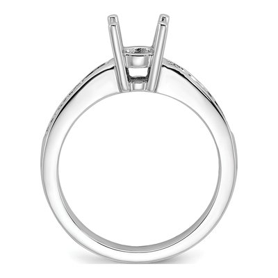 14K White Gold Diamond Engagement Ring Semi-Mount – view 3