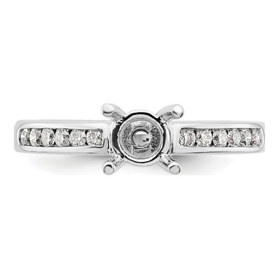 14K White Gold Diamond Engagement Ring Semi-Mount – view 6