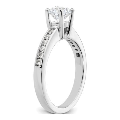 14K White Gold Diamond Engagement Ring Semi-Mount – view 7