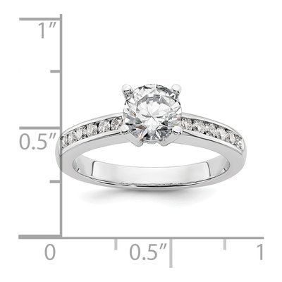 14K White Gold Diamond Engagement Ring Semi-Mount – view 8