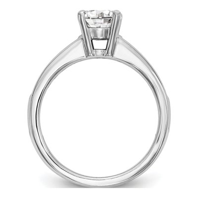 14K White Gold Diamond Engagement Ring Semi-Mount – view 3
