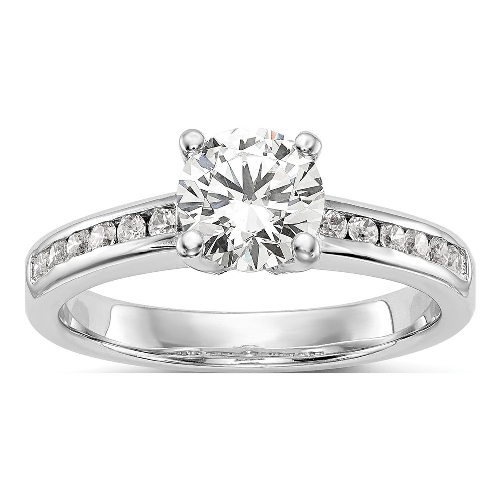 14K White Gold Diamond Semi-Mount Engagement Ring