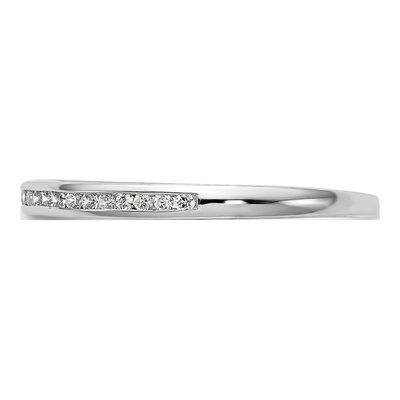 14K White Gold 1/8 ct tw Diamond Wedding Band – view 3
