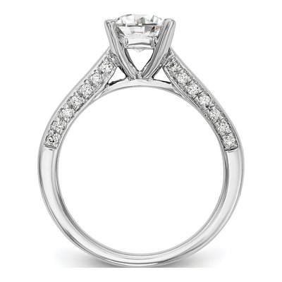 14K White Gold Diamond Engagement Ring Semi-Mount – view 2