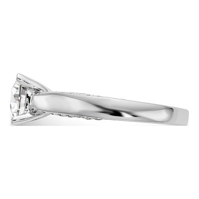 14K White Gold Diamond Engagement Ring Semi-Mount – view 3