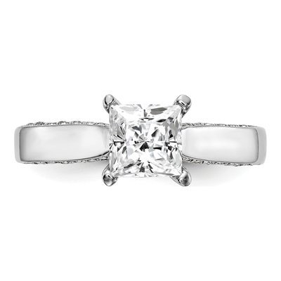 14K White Gold Diamond Engagement Ring Semi-Mount – view 4