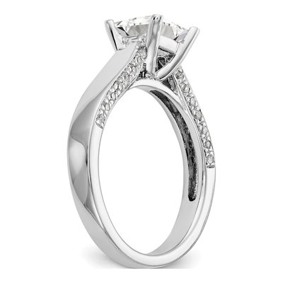 14K White Gold Diamond Engagement Ring Semi-Mount – view 6