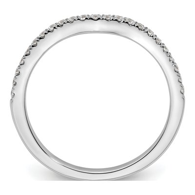 14K White Gold 1/4 ct tw Diamond Contoured Wedding Band – view 3