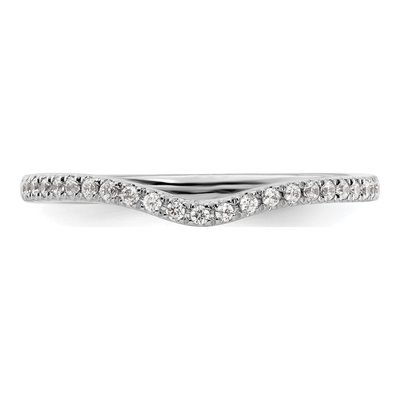 14K White Gold 1/4 ct tw Diamond Contoured Wedding Band – view 5