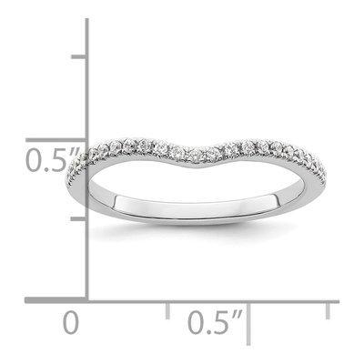 14K White Gold 1/4 ct tw Diamond Contoured Wedding Band – view 8